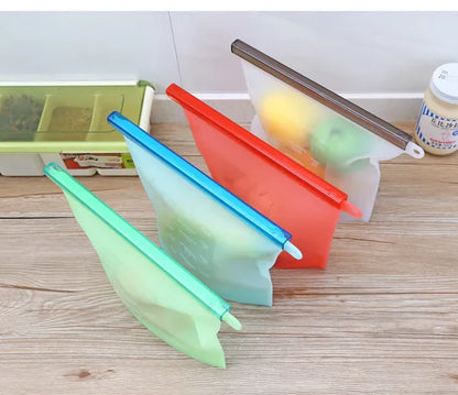 Silicone fresh-keeping bag vacuum sealed bag food storage bag refrigerator food fruit storage bag