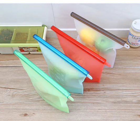 Silicone fresh-keeping bag vacuum sealed bag food storage bag refrigerator food fruit storage bag