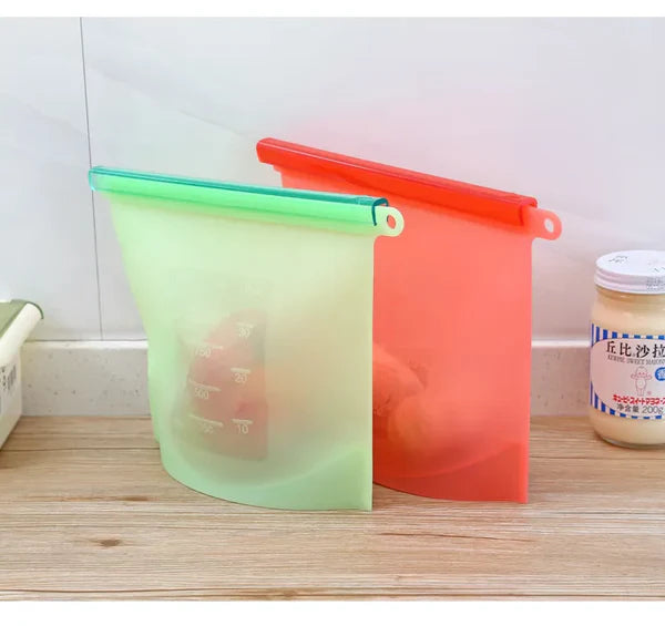 Silicone fresh-keeping bag vacuum sealed bag food storage bag refrigerator food fruit storage bag