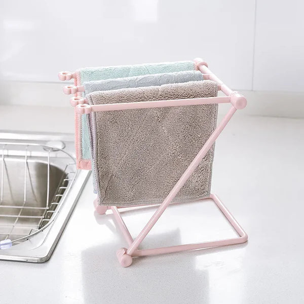 Foldable Dishcloth Shelf Kitchen Accessories Gadget Organizer