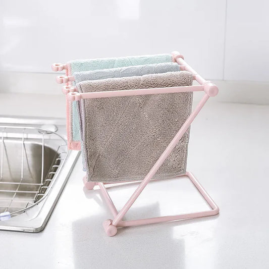 Foldable Dishcloth Shelf Kitchen Accessories Gadget Organizer