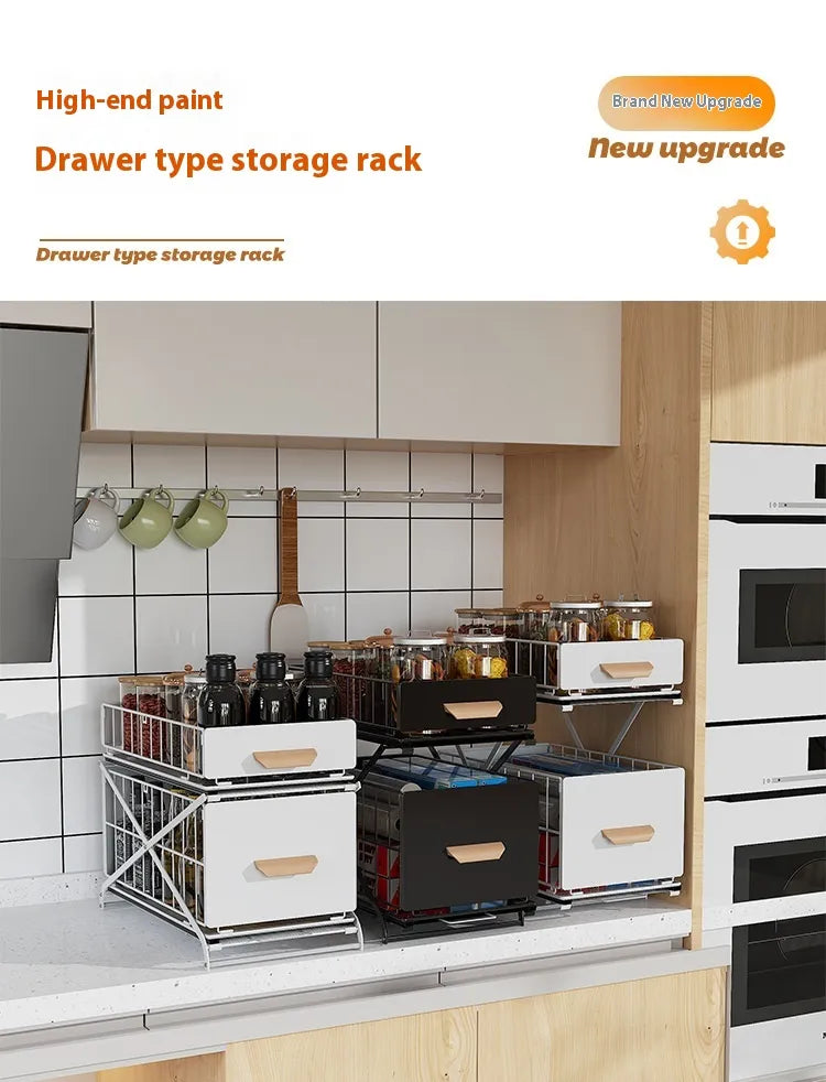 Installation-free Kitchen Sink Seasoning Multi-functional Storage Rack