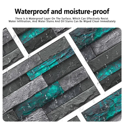 Modern Green Marble Stone Tile Peel And Stick Wallpaper Removable Self-Adhesive Wall Sticker Wallpaper PVC Home Decoration